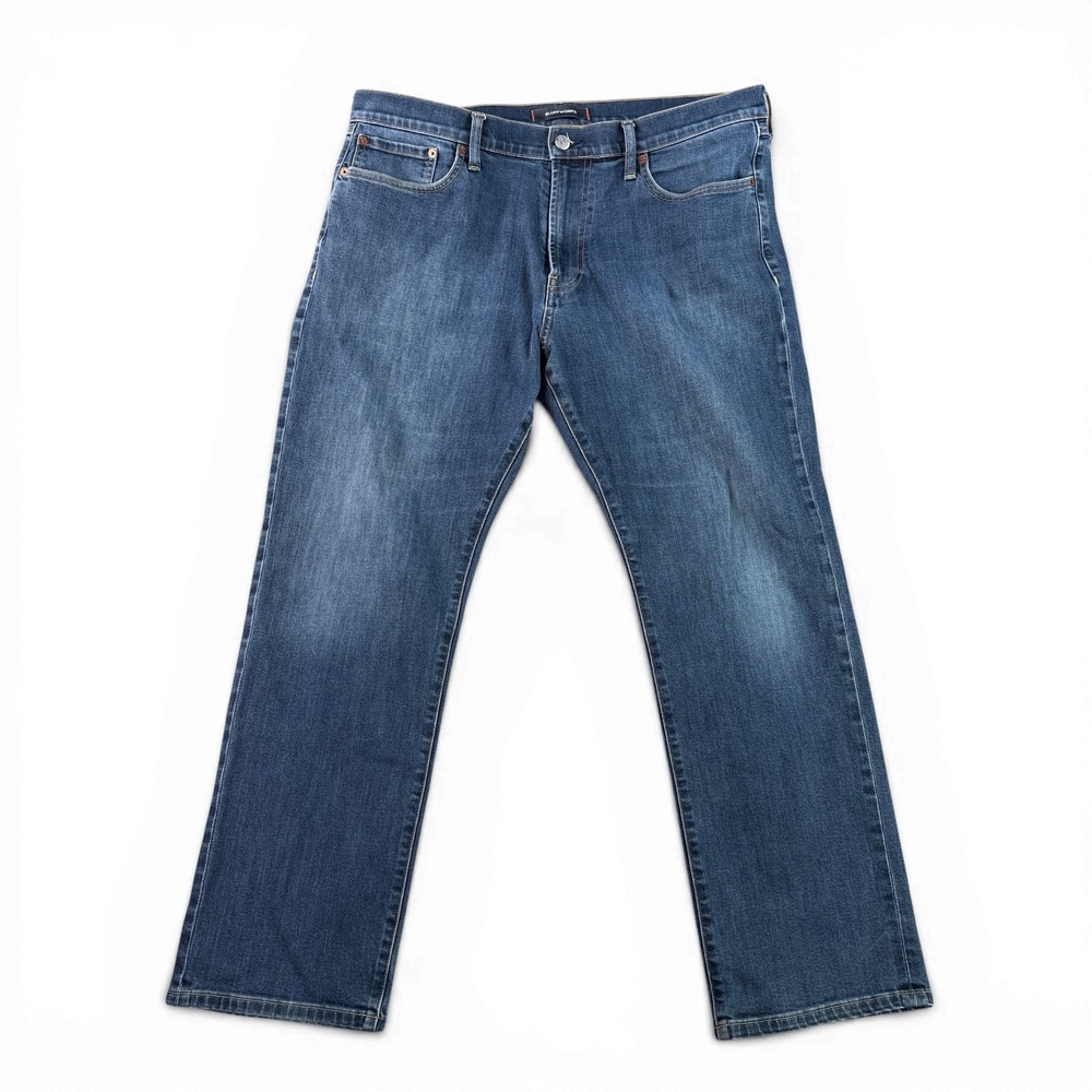 Bluffworks Denim Jeans Mens 36x30 Blue Regular Fit Straight‎ Leg Travel Pants